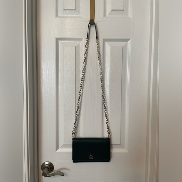 Tory Burch Robinson Saffiano Leather Crossbody Chain Wallet. - Picture 2 of 11